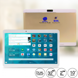 BSNL B43, Tablet 10 Inch, Android 4.4, 32GB, Wi-Fi, 3G, Bluetooth, Dual Core, Dual Camera, Gold